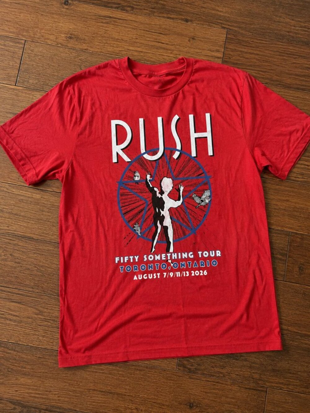 Rush Fifty Something Tour Toronto Ontario Graphic Tee Red